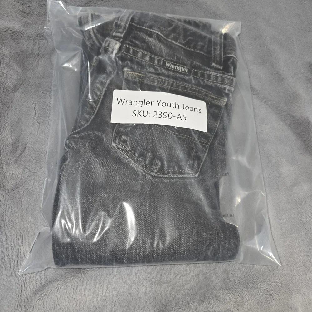 Wrangler Slim Fit Flex Jeans Youth Black Stretch Boys 5 Slim
